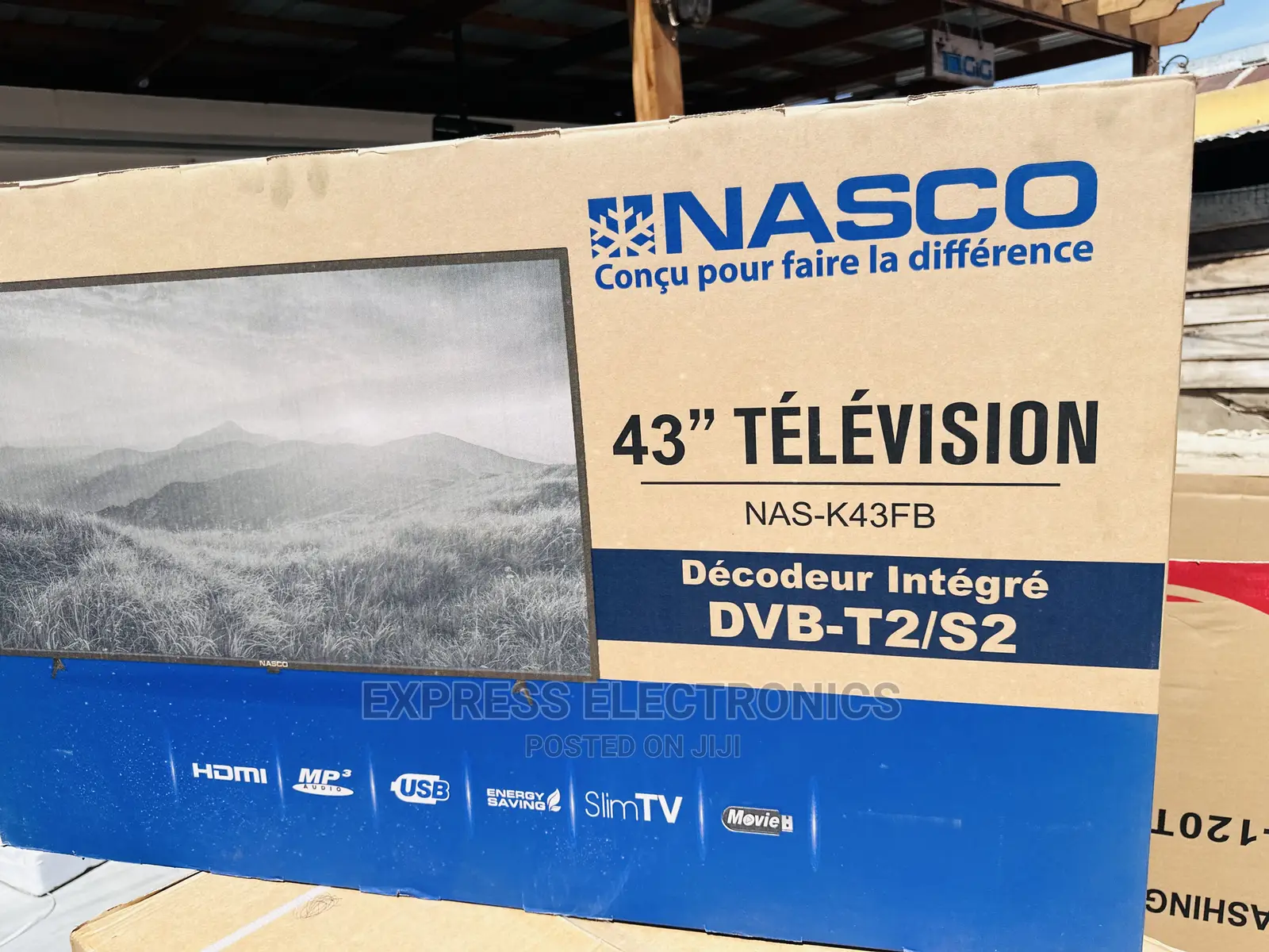 Sleek Black Nasco 43inch Digital Satellite TV (NAS-B43FB)