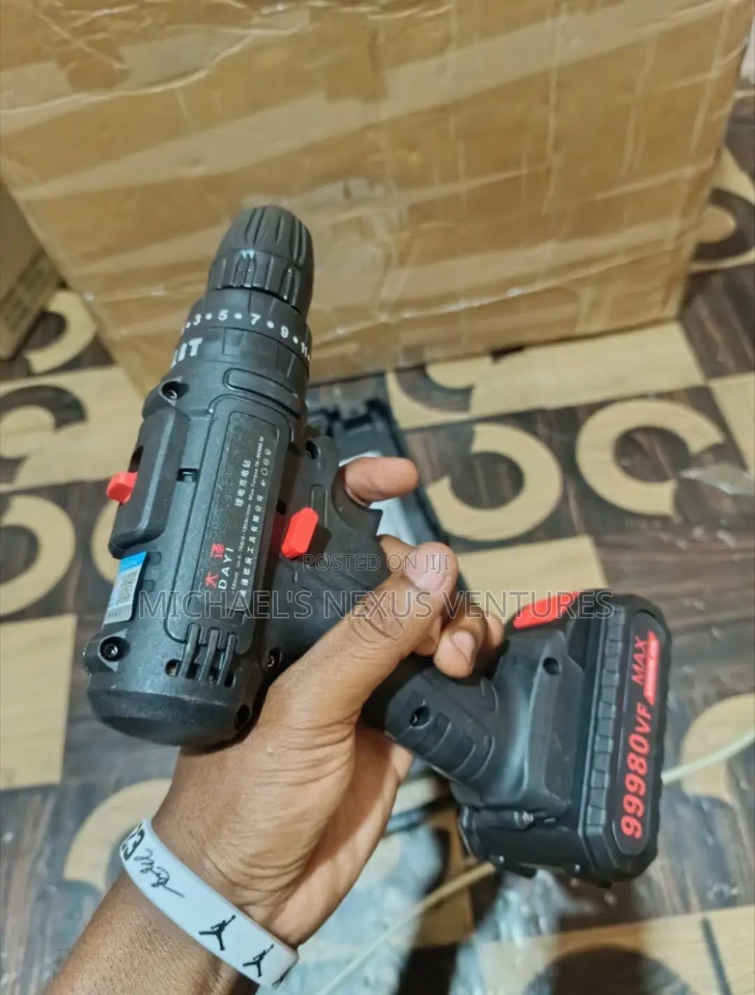 Impact Electric Drill (2 Batteries 99980vf)Drilling Machine