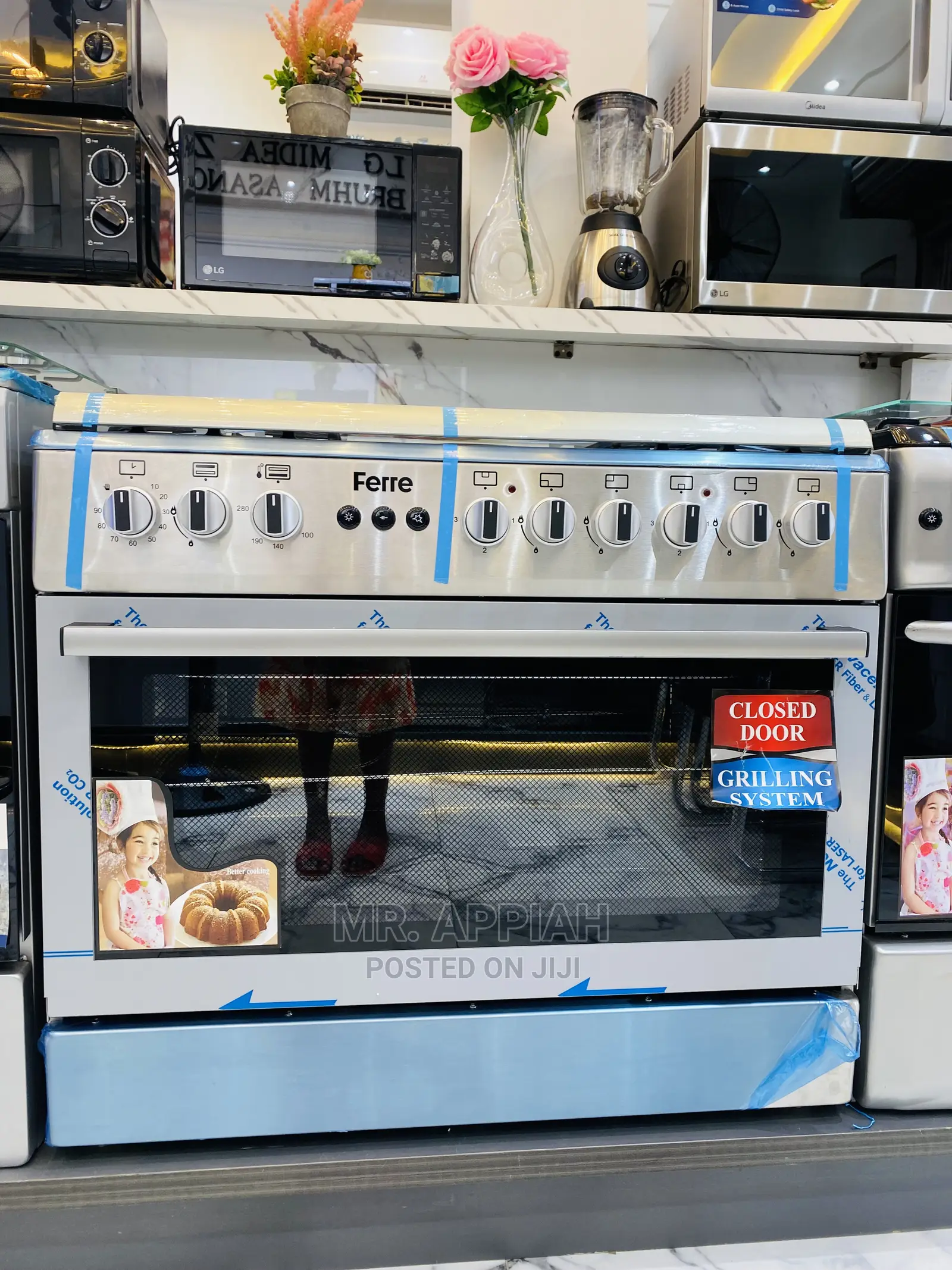 High Efficient Ferre 60*90 4 Gas Cooker + 1 Electric Cooker