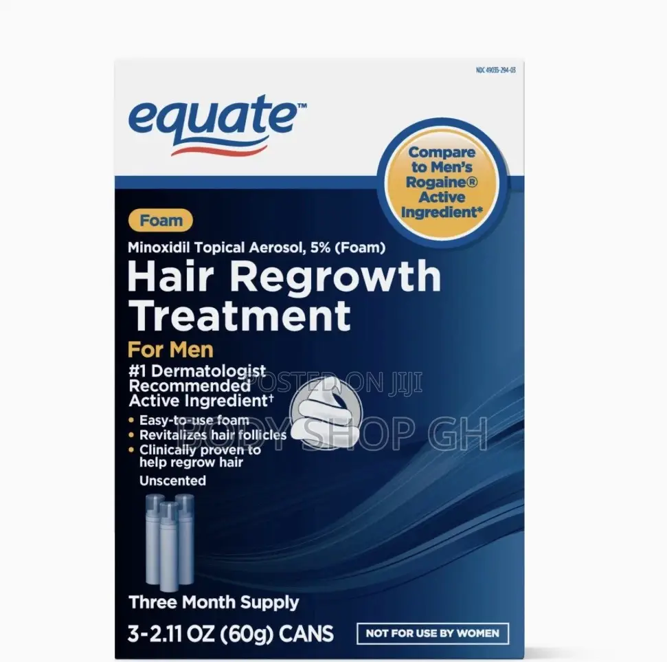 Equate Minoxidil Foam Hairloss + Baldness Treatment for Men