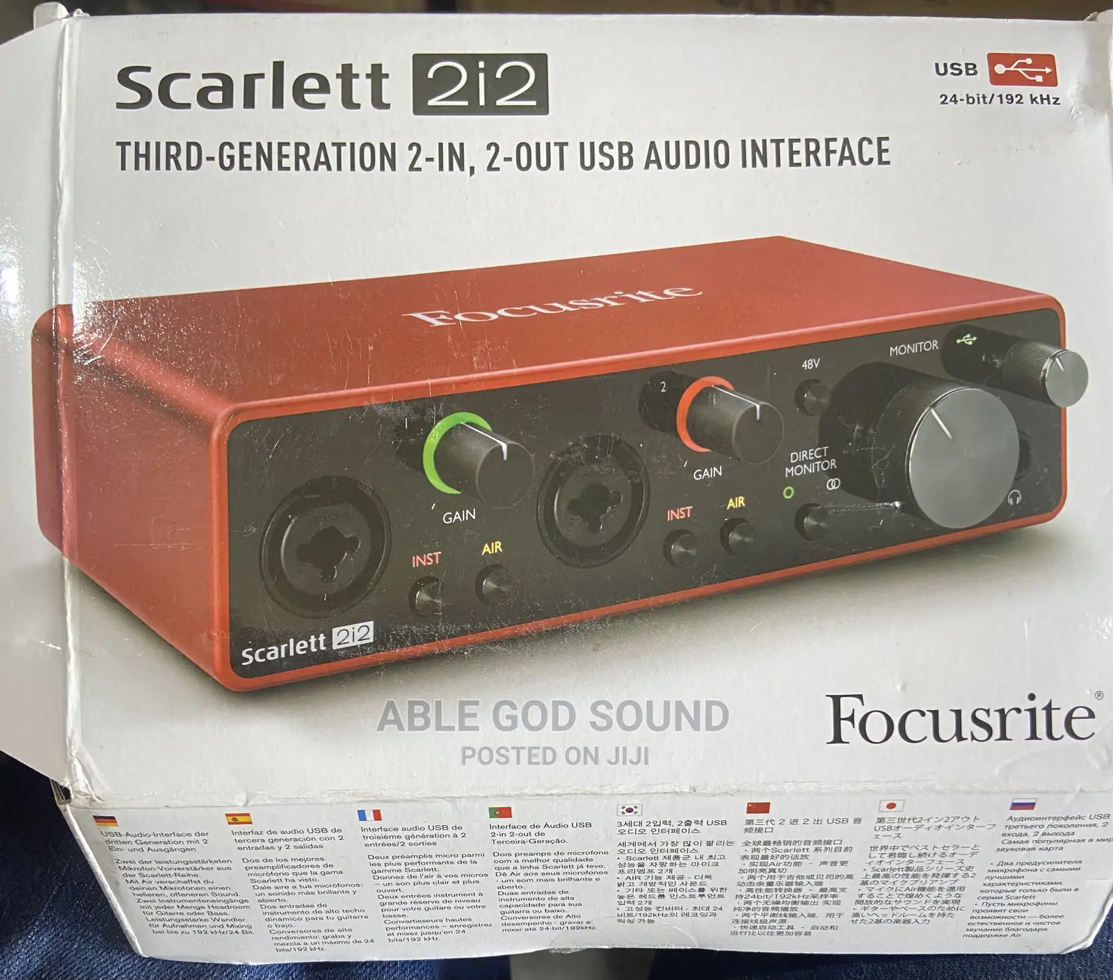 Scarlett 2i2 Focusrite (3rdgen) USB Audio Interface
