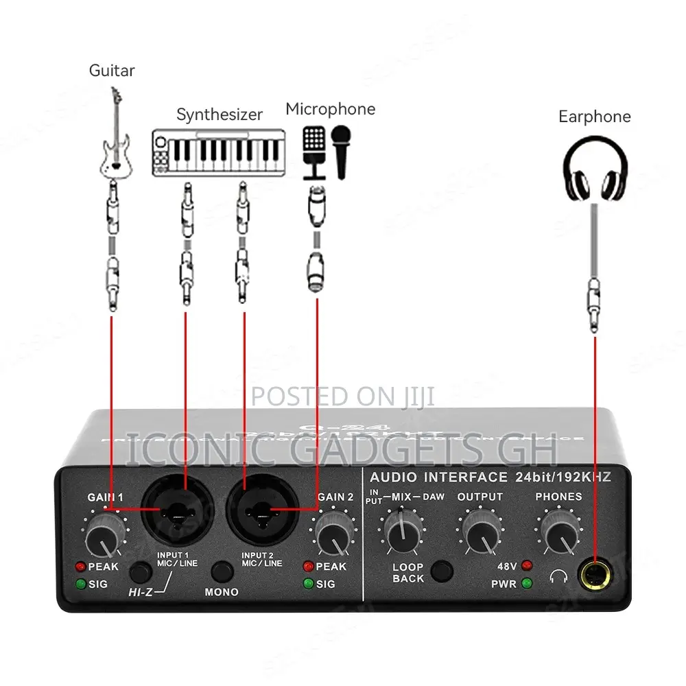Q22 Portable Audio Interface Sound Card