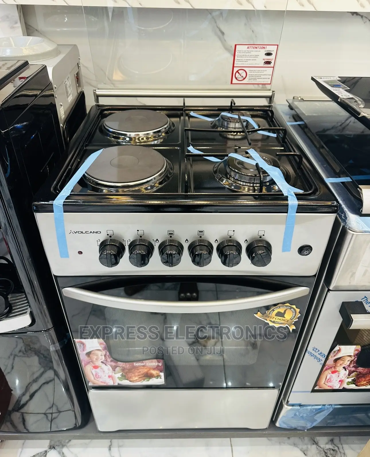 2+2 Stove Oven Volcano Sliver Cooker Exclusive One