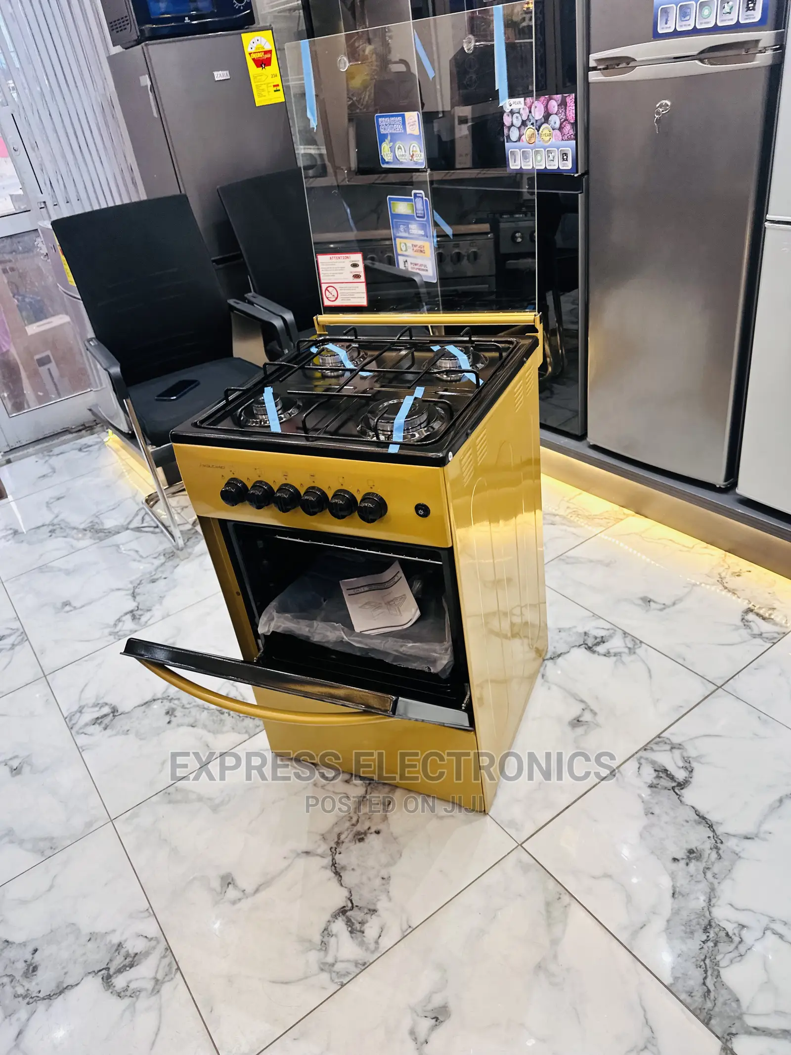 Golden Color 4burner Gas Cooker 50/50 Exclusive Design