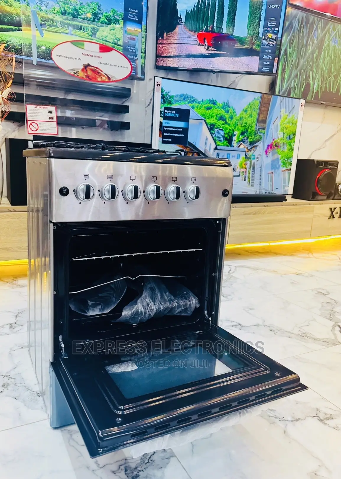 60/60 Gas Cooker Oven Grill 4burner Rotisserie Exclusive