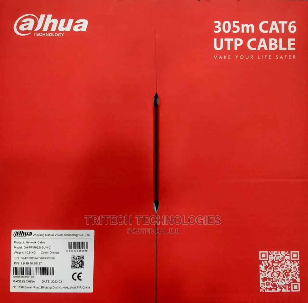 Dahua Pure Copper Dh-Pfm920i-6un-C Utp Cat6 Cable