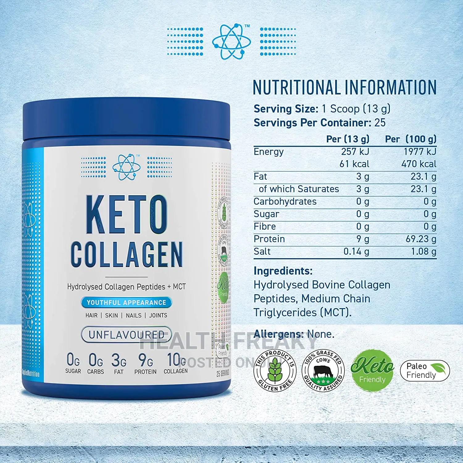 Keto Collagen Protein Anti Aging Skin Hair Nails