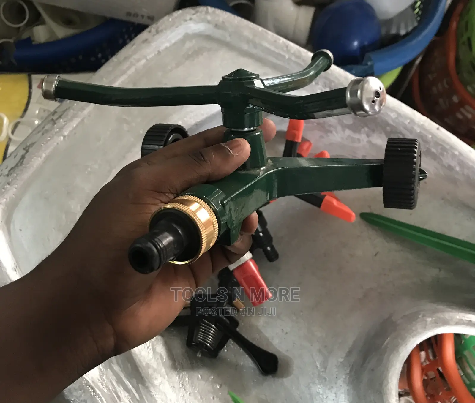 3-Head Brass Sprinkler (Green)