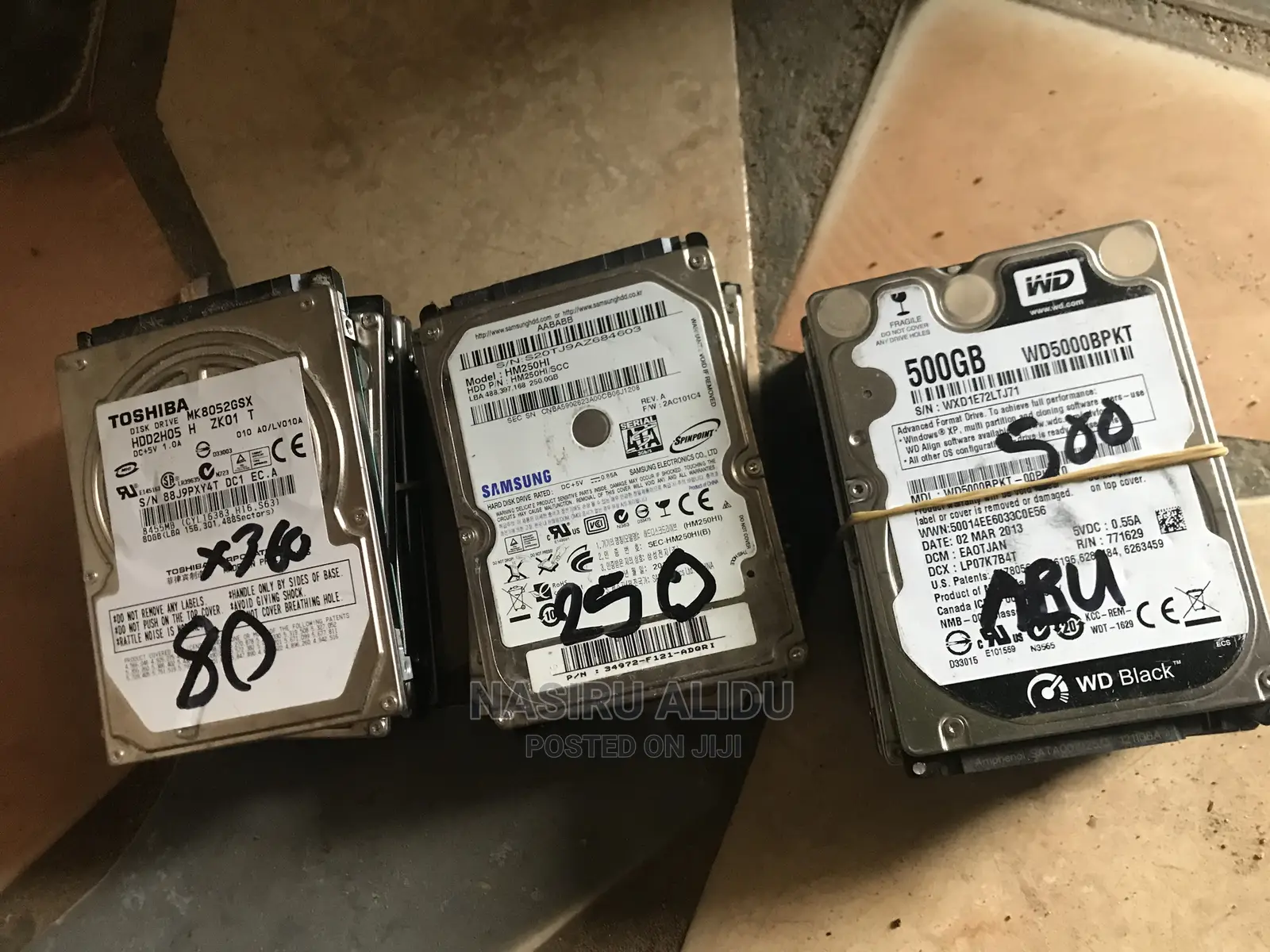 Laptop Hard Drives Available (120G -500-1T)Home Use,Call For