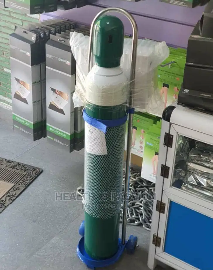 Oxygen Cylinder With Trolley and Flowmeter