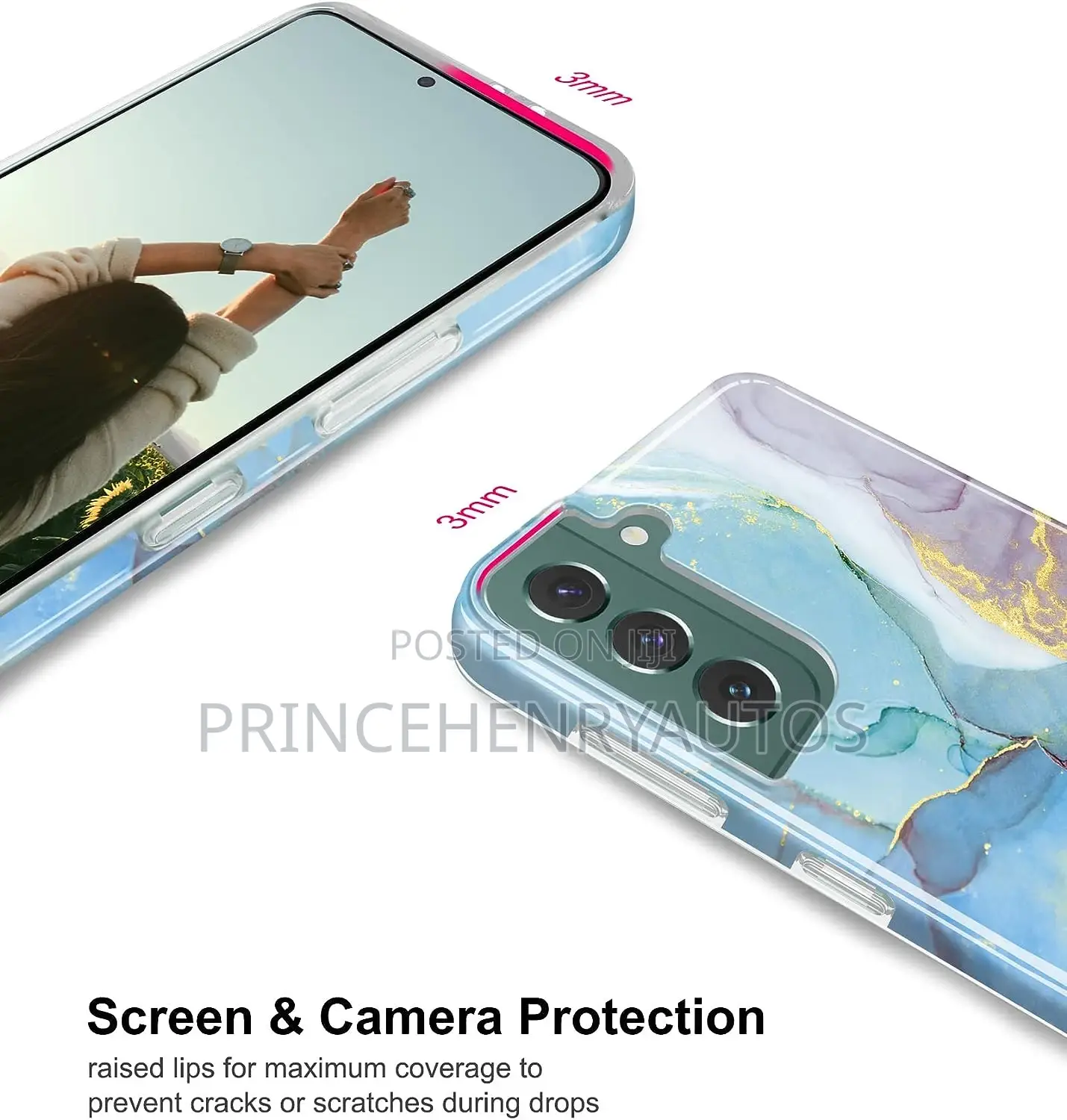 JIAXIUFEN Sparkle Glitter Shockproof Galaxy S22 Plus Case