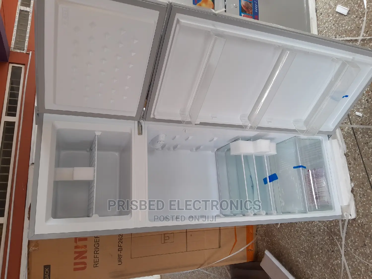 Unitex Double Door Fridge 261 Litres Top Freezer