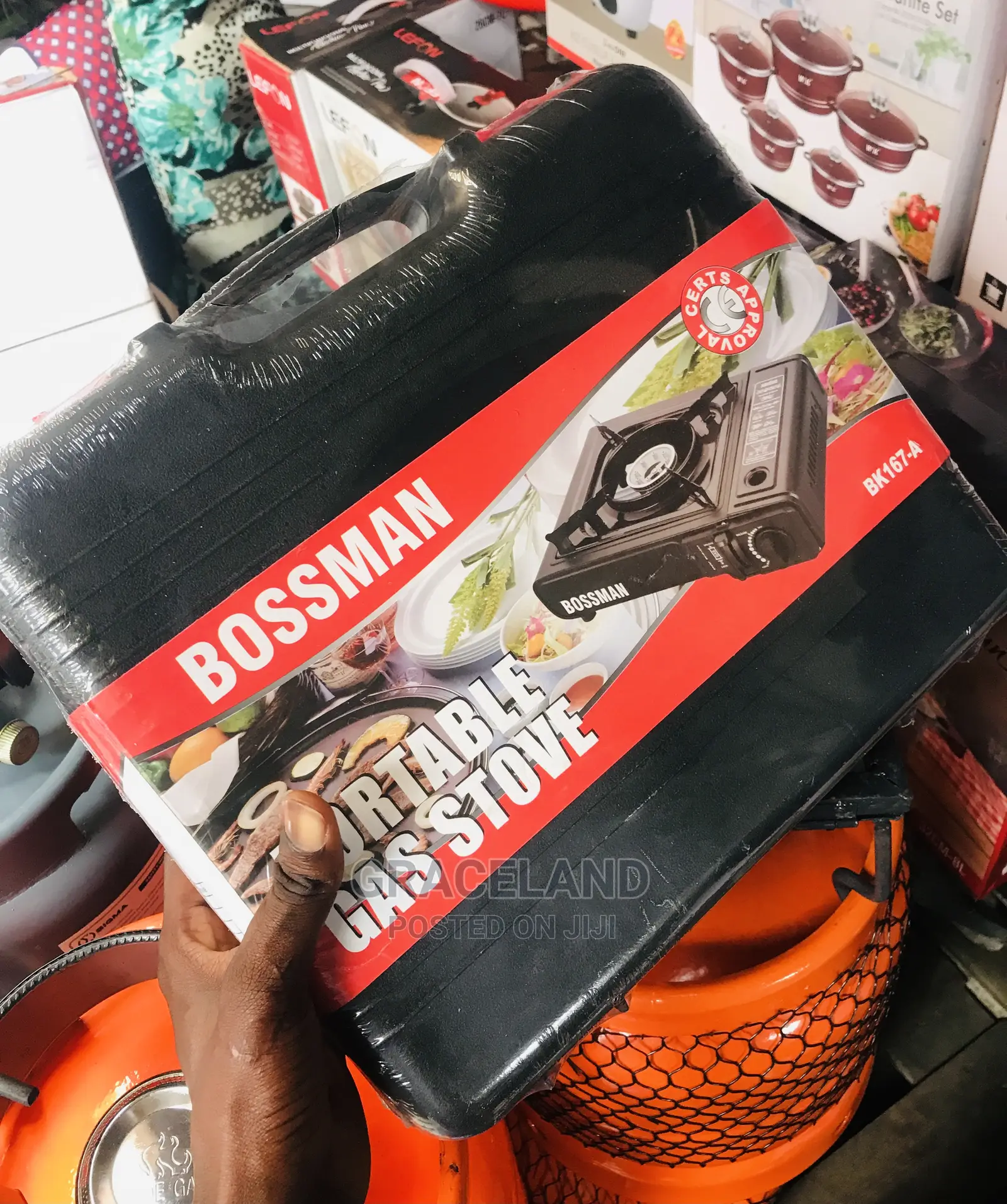 This Is Original Bossman Portable Gas Stove With 2 Cans Avai
