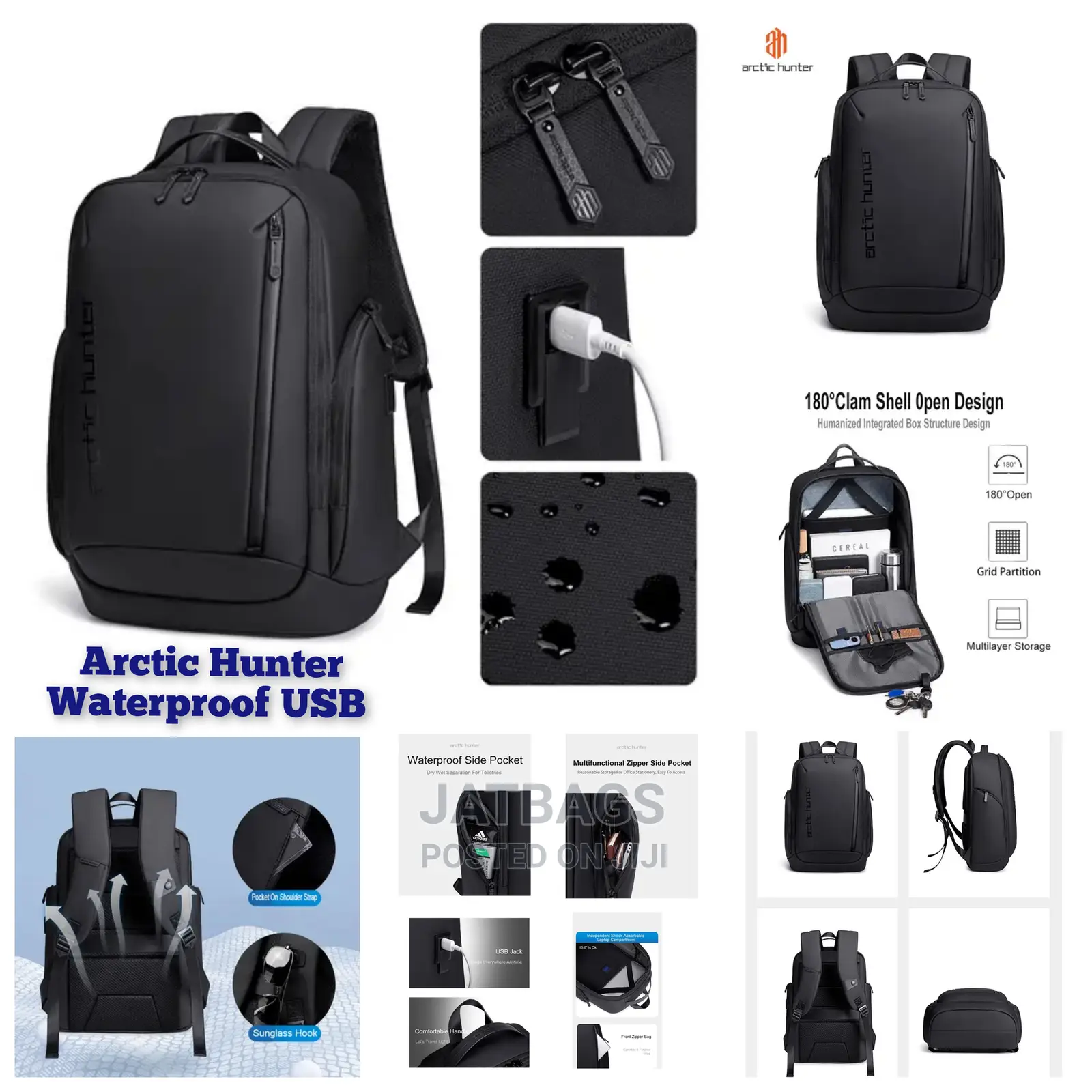 Arctic Hunter Waterproof Usb Laptop Backpack (Free Delivery)