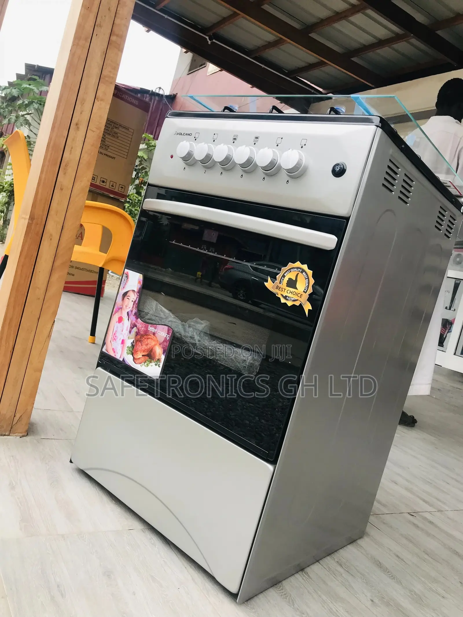 4 Gas Burner Oven With Grill Volcano 50x50