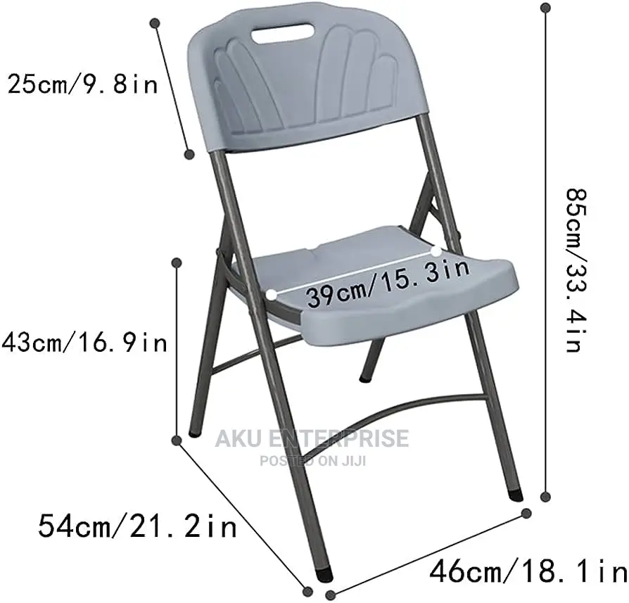 Double Bar Foldable Chair White for Party Garden