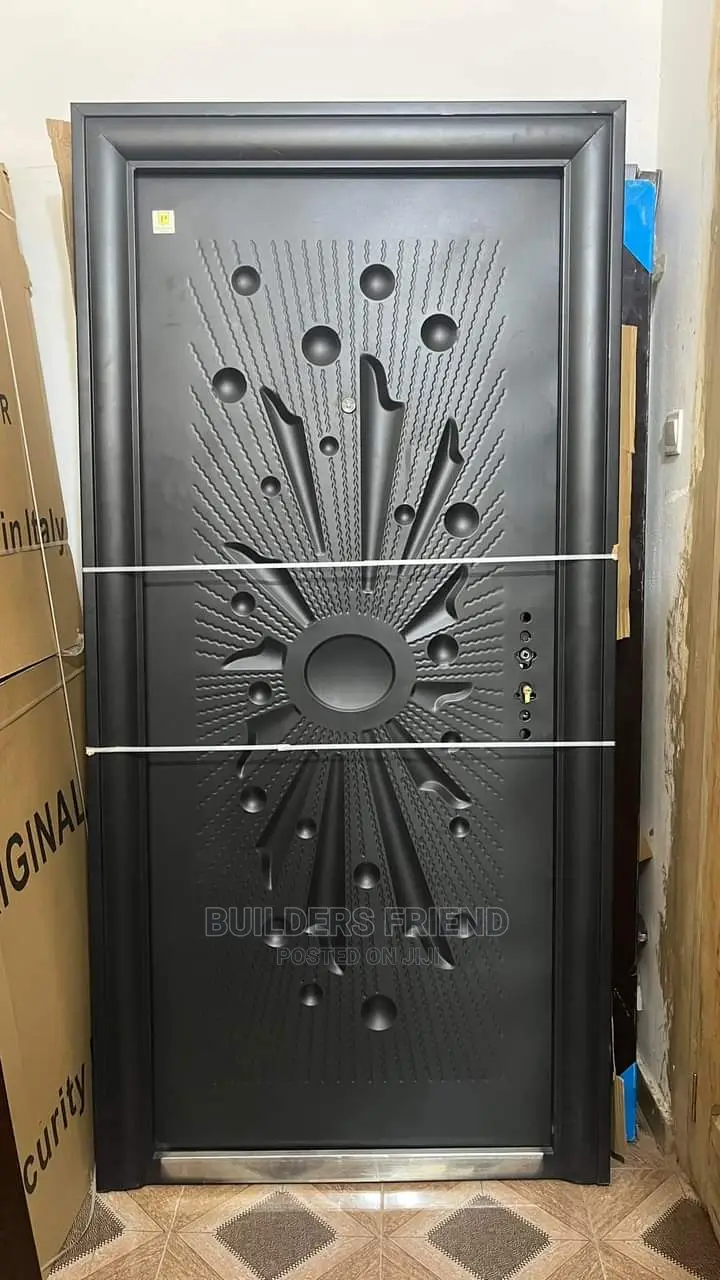Single Stainless Steel Black Metallic Door+7keys+Handle Set