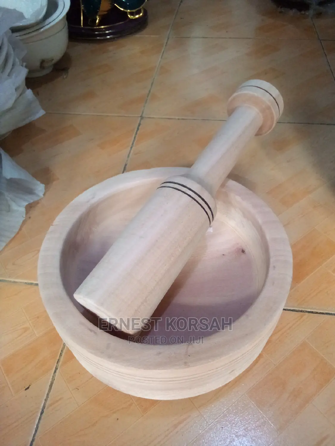 Wooden Motar and Pistle