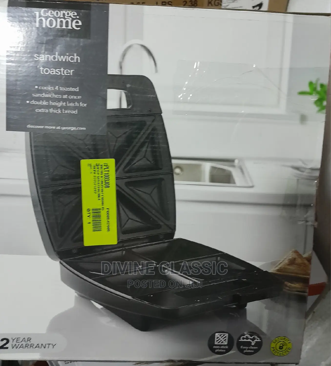 Georgehome 4 Slice Sandwich Toaster