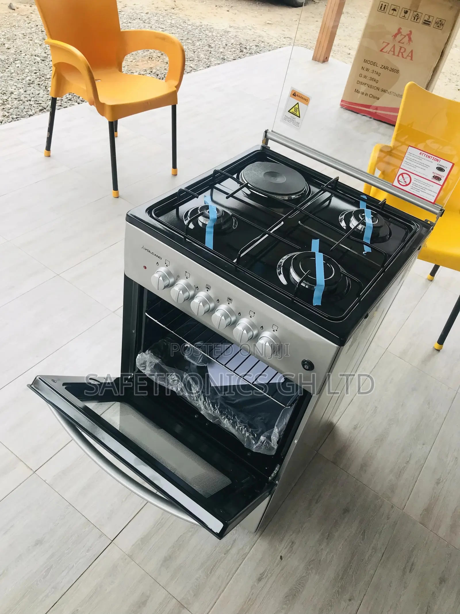Brand New Volcano Oven With Grill 3 Gas 1 Electric 50x50