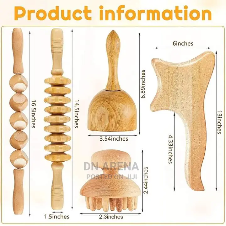 5pcs Wood Therapy Massage Tools