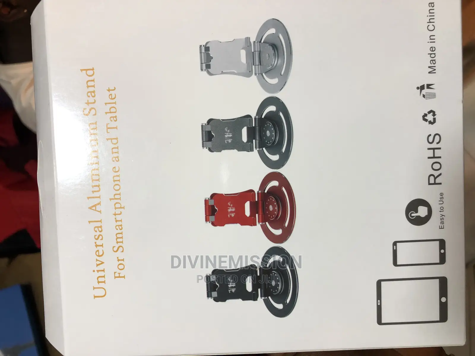 Foldable Metal Phone Holder, Strong and Adjustable.