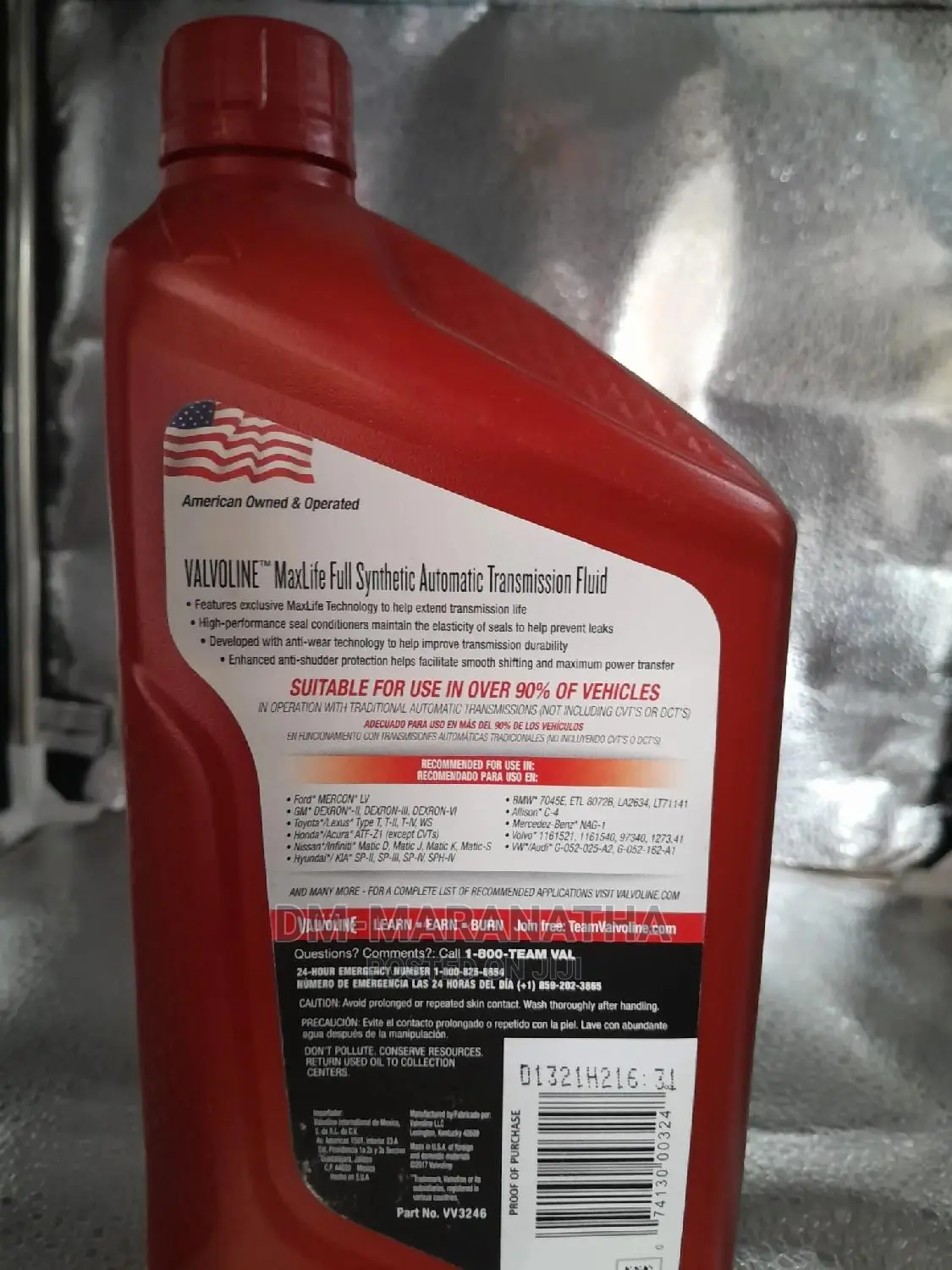 Valvoline Maxlife ATF 1LITER