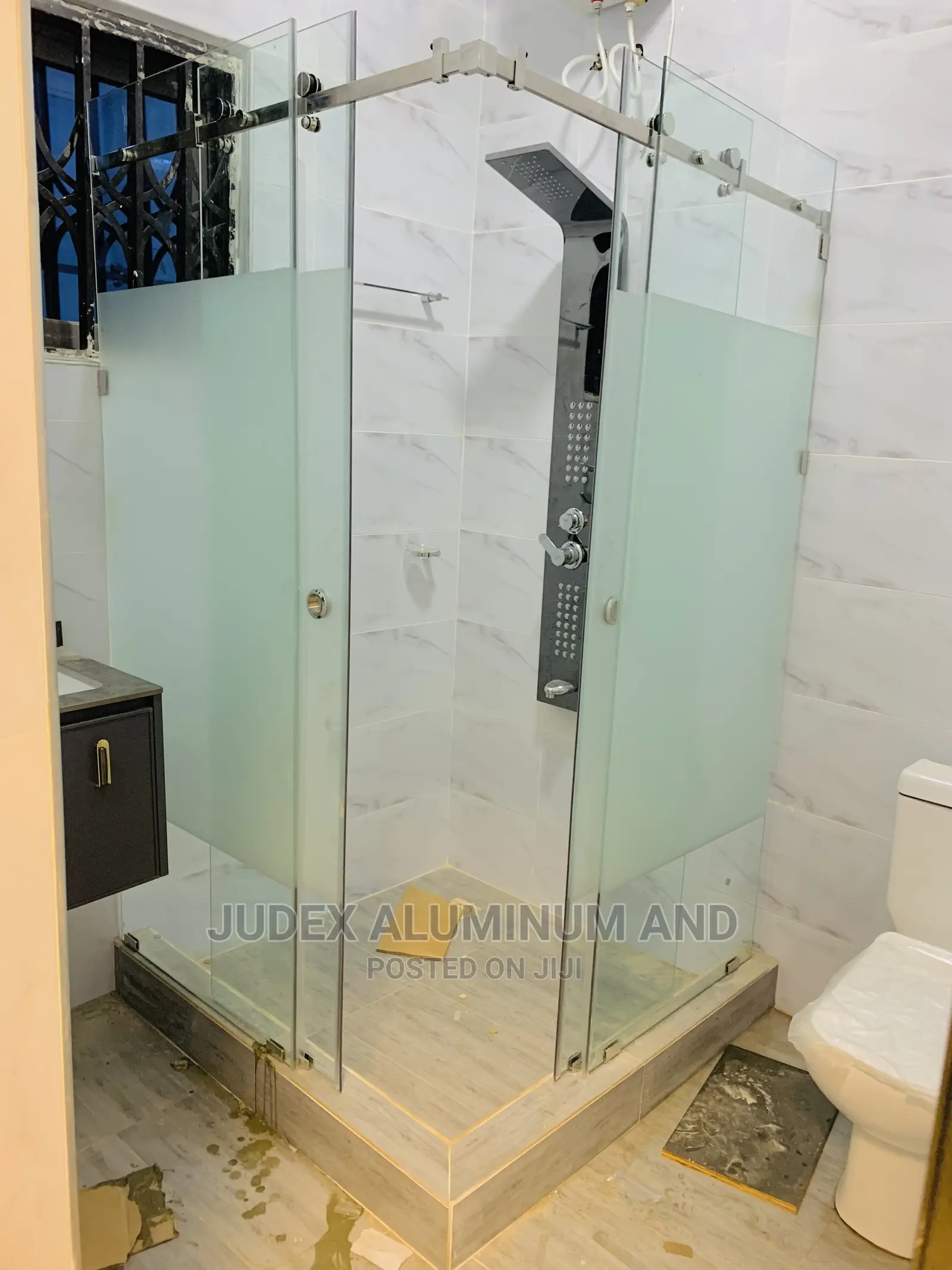 Double Sliding Shower Glass Door