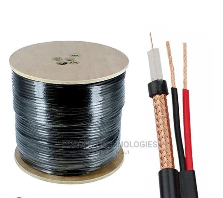 RG59 Coaxial Cable + Power for CCTV Security Camera – 305m