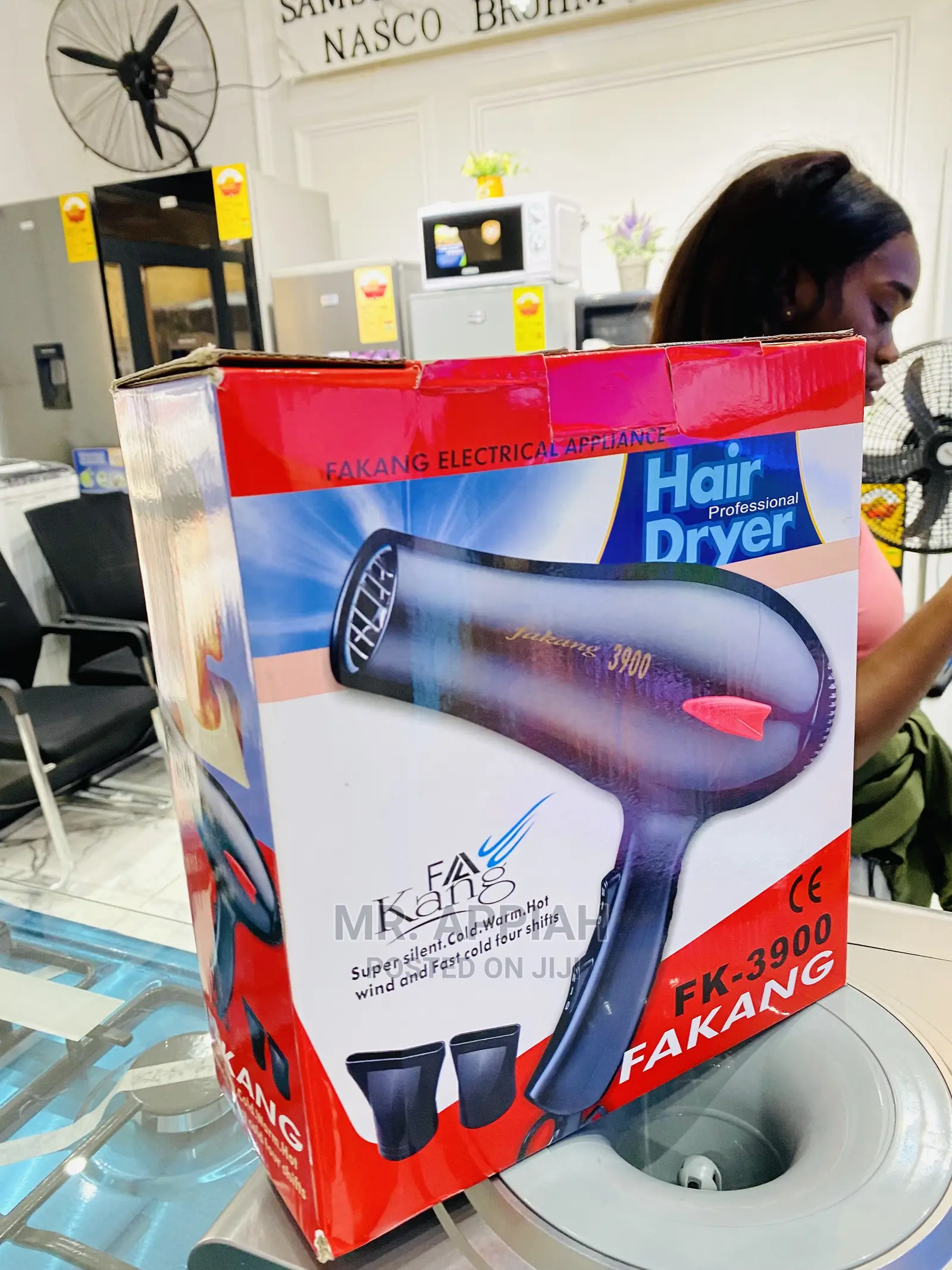 Sealed Un Box  Fakang Hair Dryer(Black) 