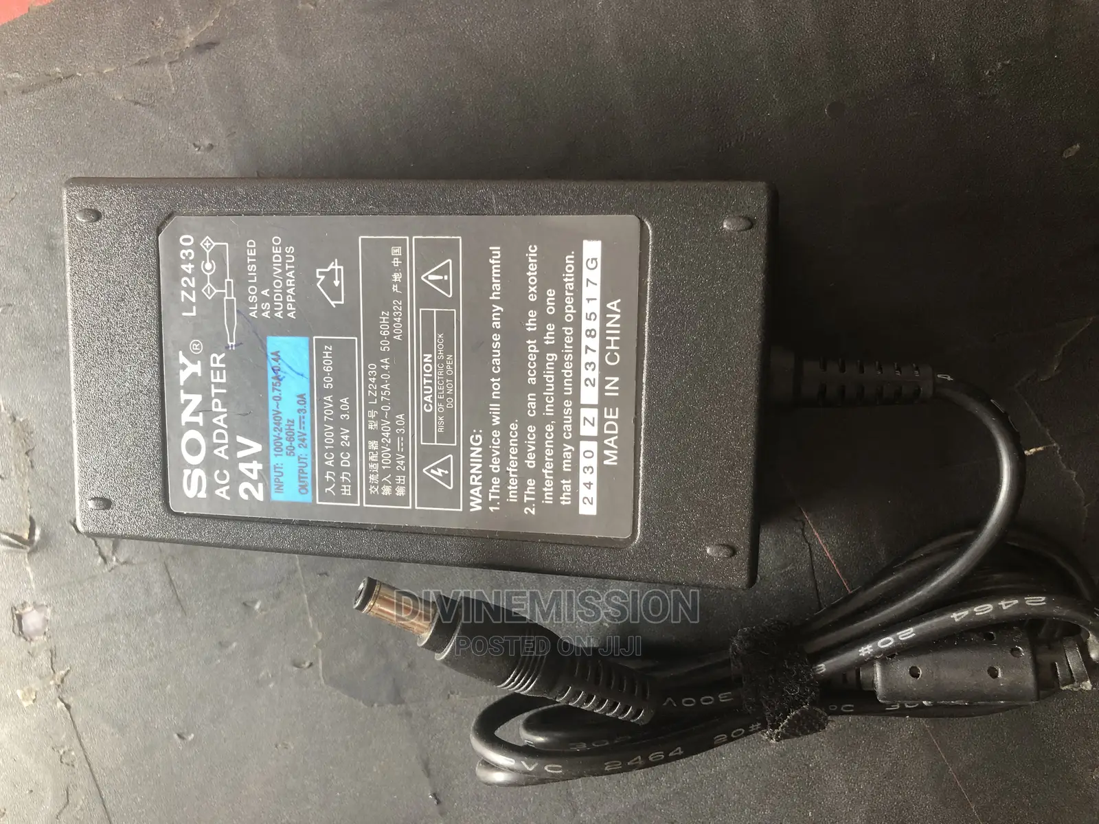 Sony AC Adapter 24v~~3A