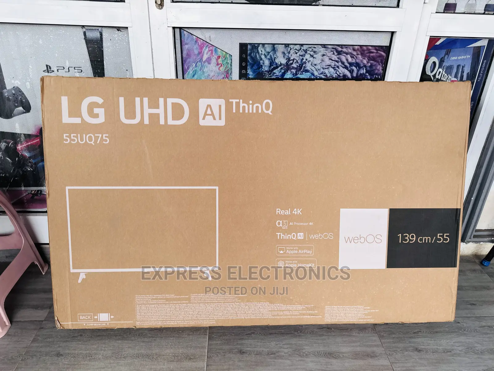 Unveiled Glossy Black UHD Smart Lg Uq70003 55”