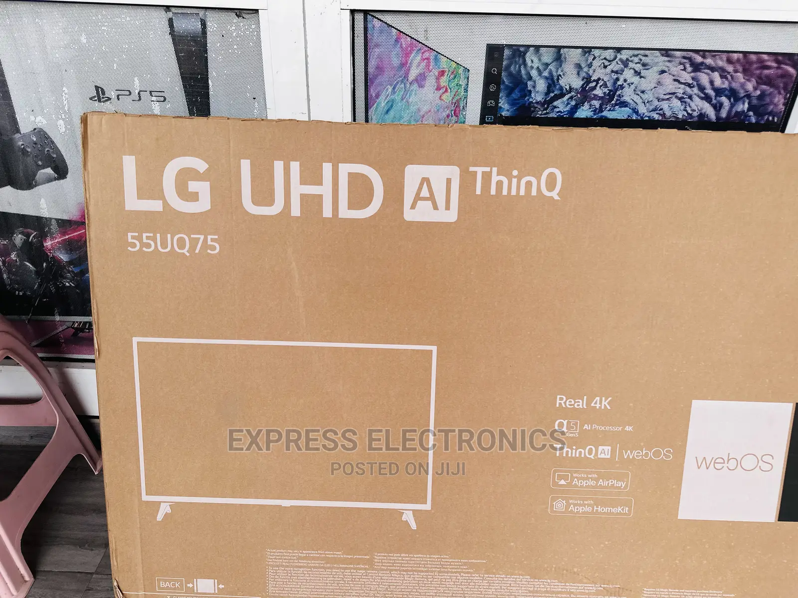 Unveiled Glossy Black UHD Smart Lg Uq70003 55”