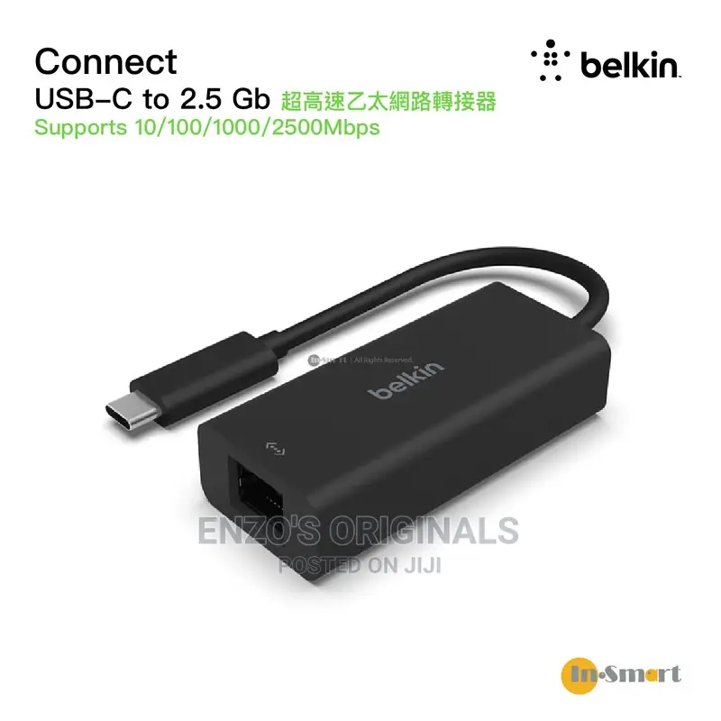 Usb-c To Gigabit Ethernet Rj45 Lan Adapter Belkin Brand New