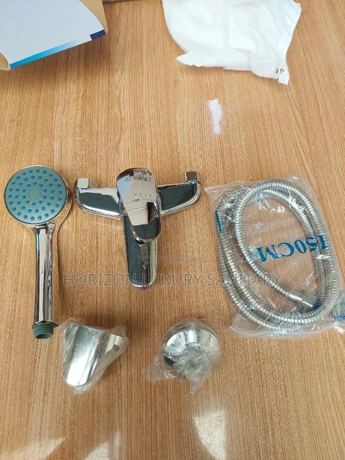 2 in 1 Telephone Shower Mixer- Chrome Chain and Handle