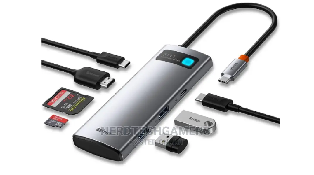 Baseus USB C Hub Multiport Adapter 7 in 1 Docking Station