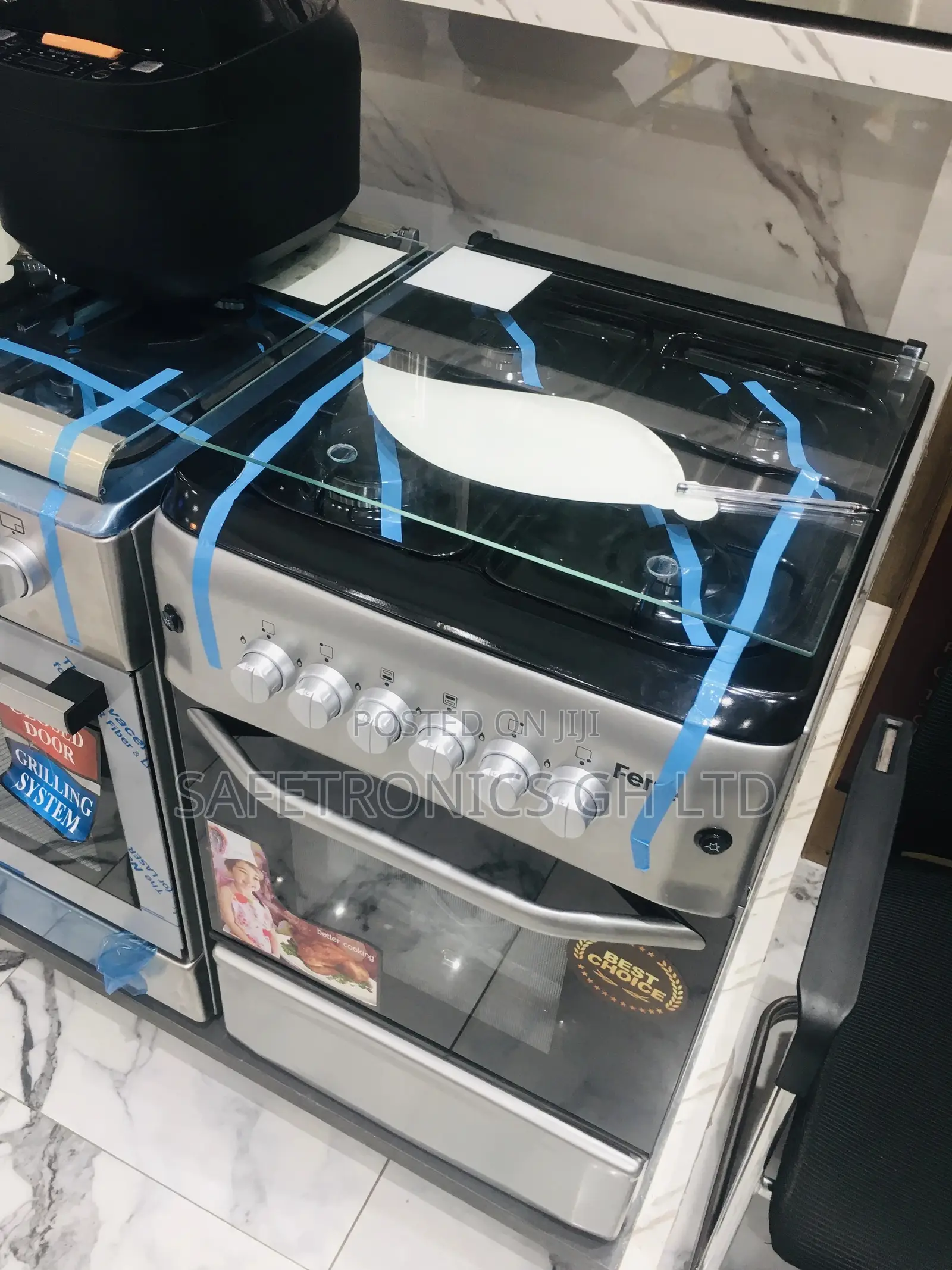 Ferre 4 Gas Burner Oven With Grill 50x55 Sliver