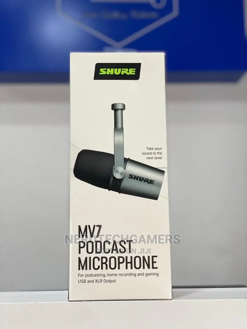 Shure MV7 USB Microphone With Tripod, For Podcasting, Record