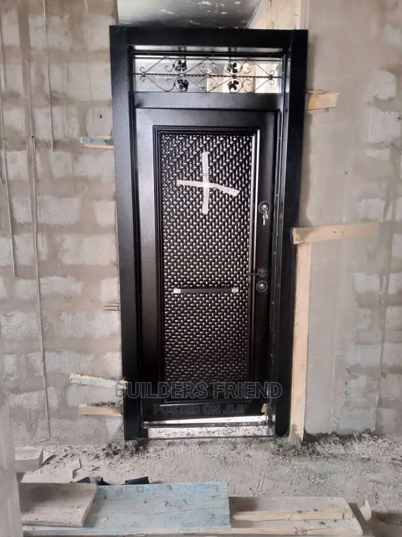 8feet Fanlite Single Turkish Heavyduty Security Door+Glass