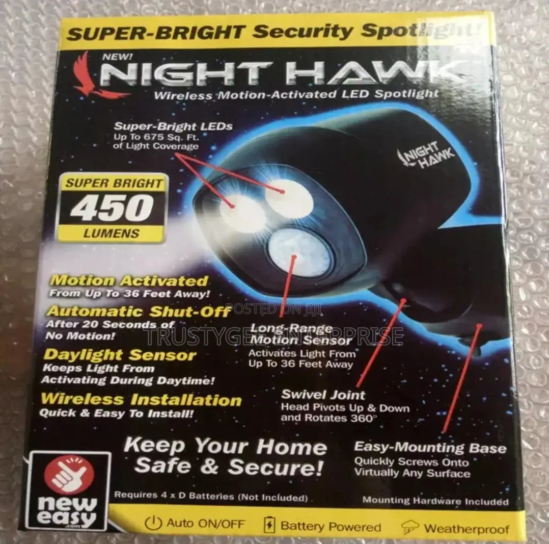 Night Hawk Security Light With Motion Sensor