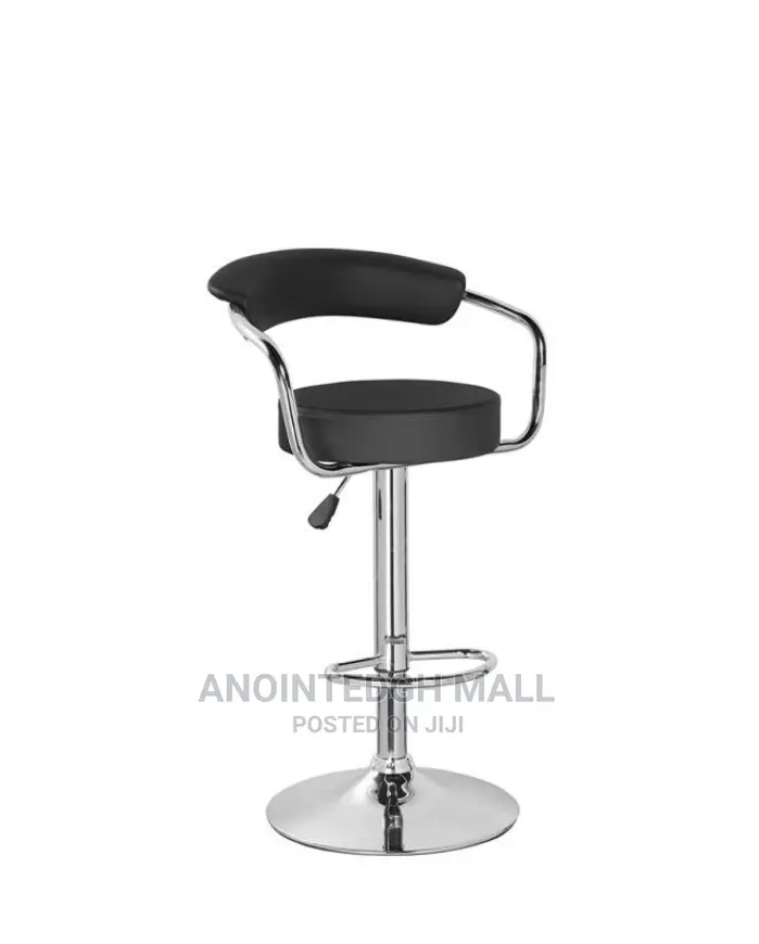 Height Adjustable Bar Chair - Black