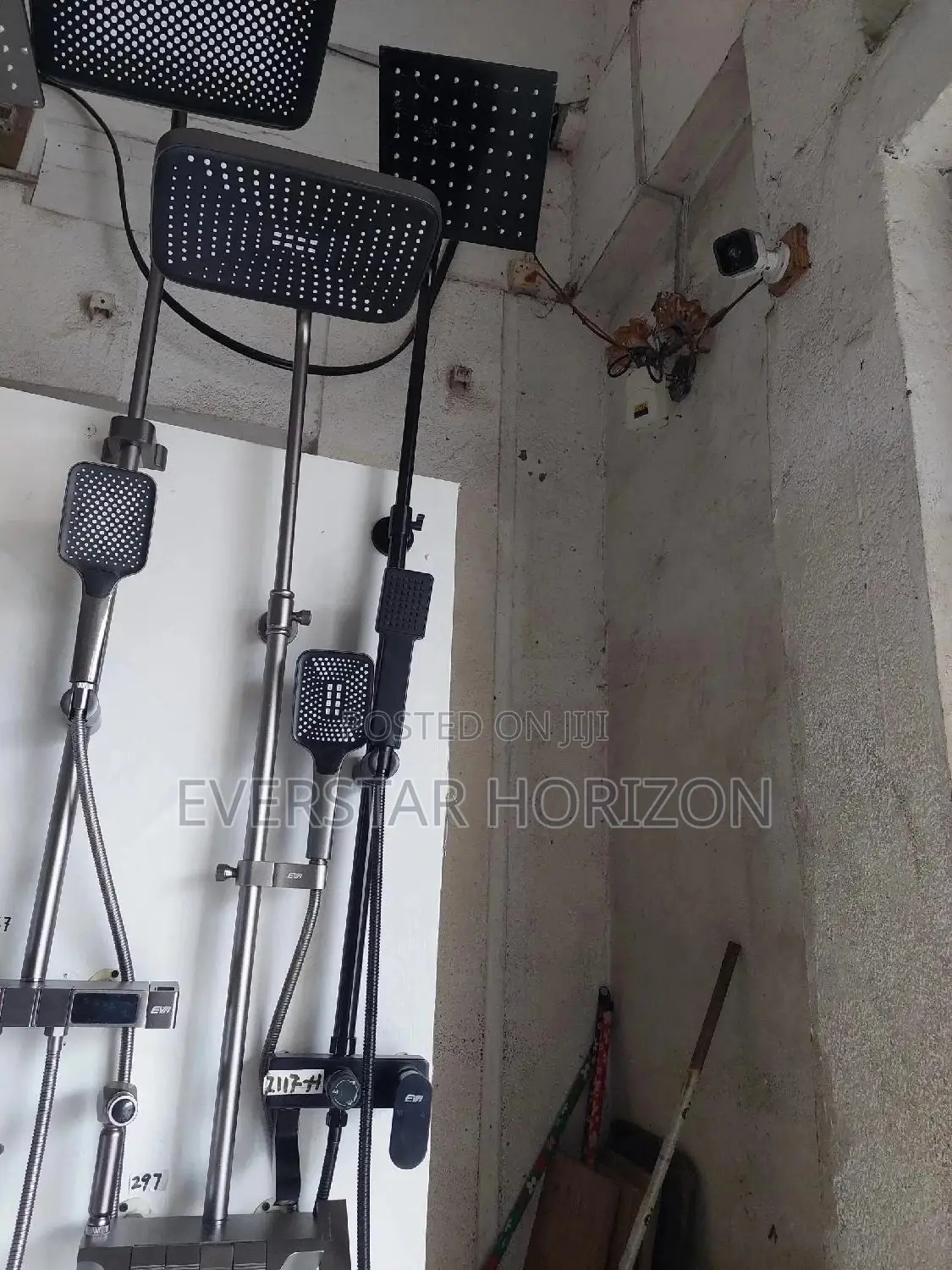 (3in1) Black Combined Shower Set