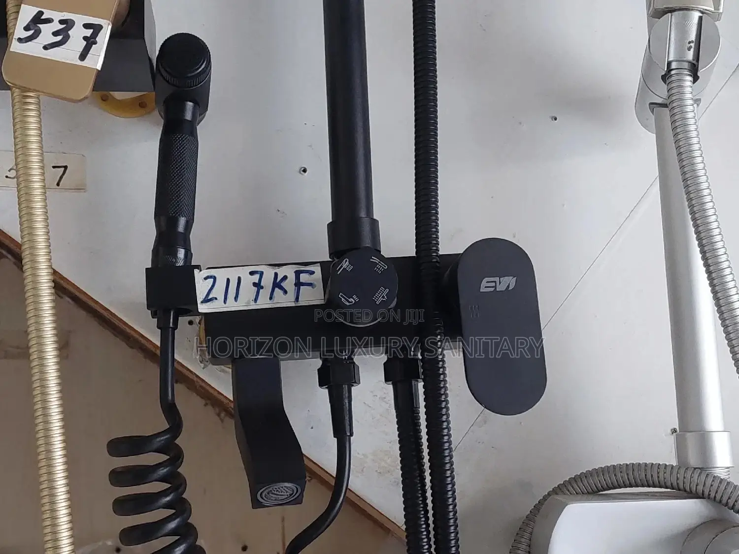 (4in1) Black Combined Shower With Shattaf(Bidet)