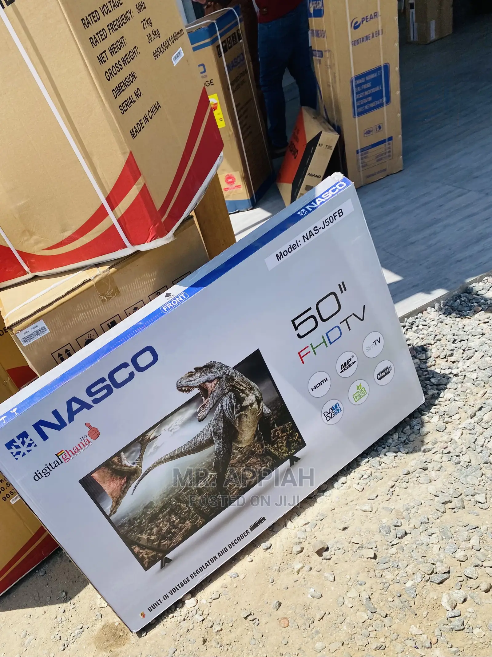 Original New Nasco 50 Inch Digital Satelite LED Tv(Black)