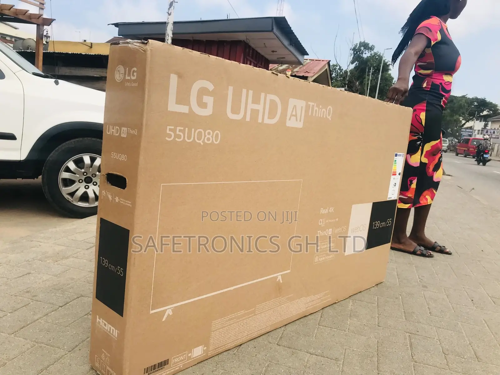 55 Inches Glossy Lg UQ80 Clear Smart UHD Tv