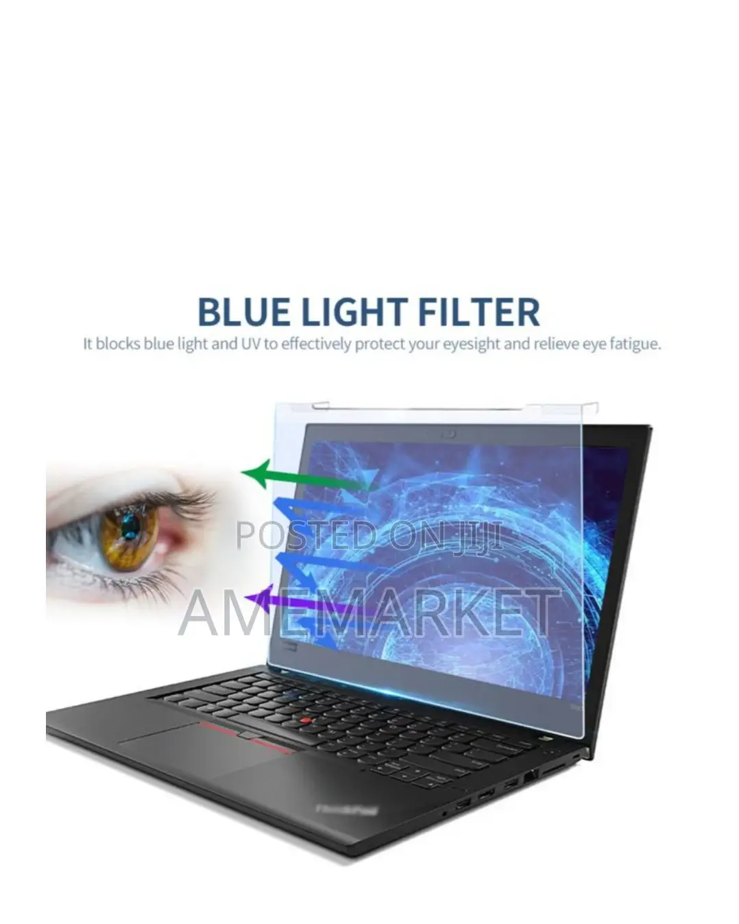 Laptop Screen Hanging Protector UV Anti Blue Light Blocking.