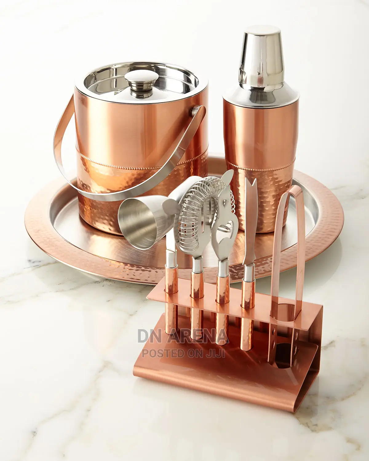 Godinger 9piece Copper Barware Set.