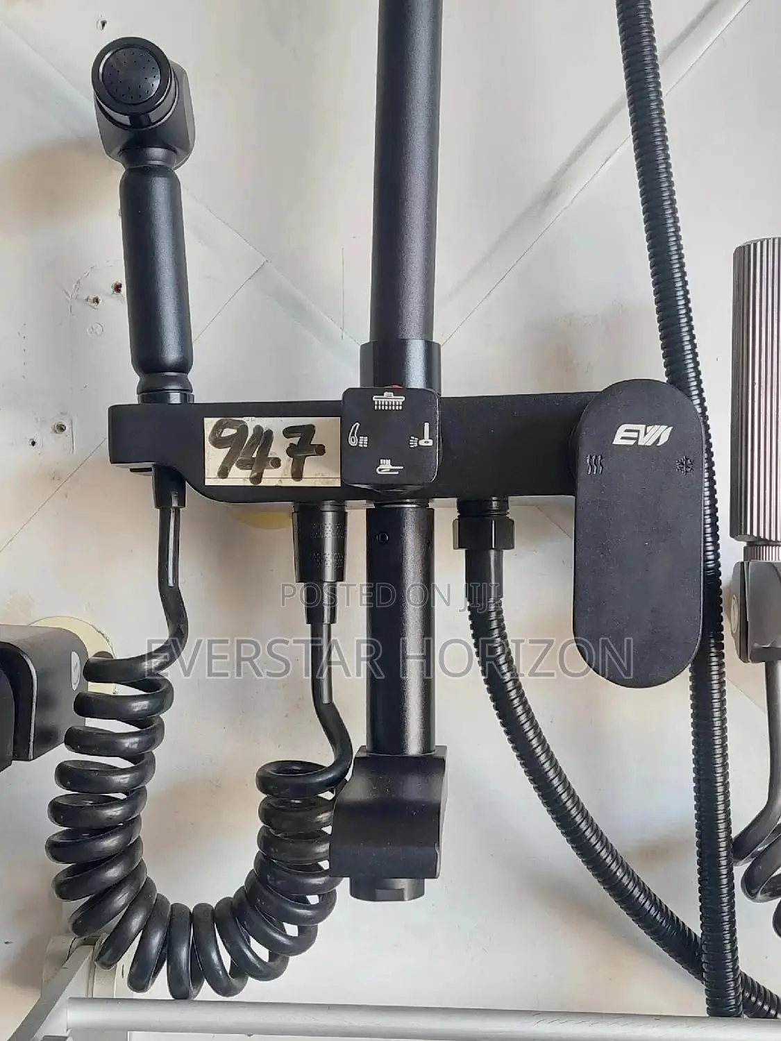 Black (4in1) Combined Telephone Shower With Shattaf(Bidet)