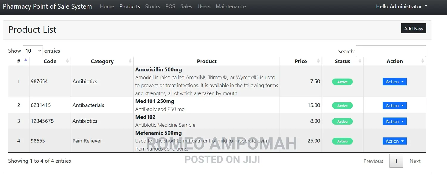 Pharmacies,Herbal Shops Pos System With Active Inventory