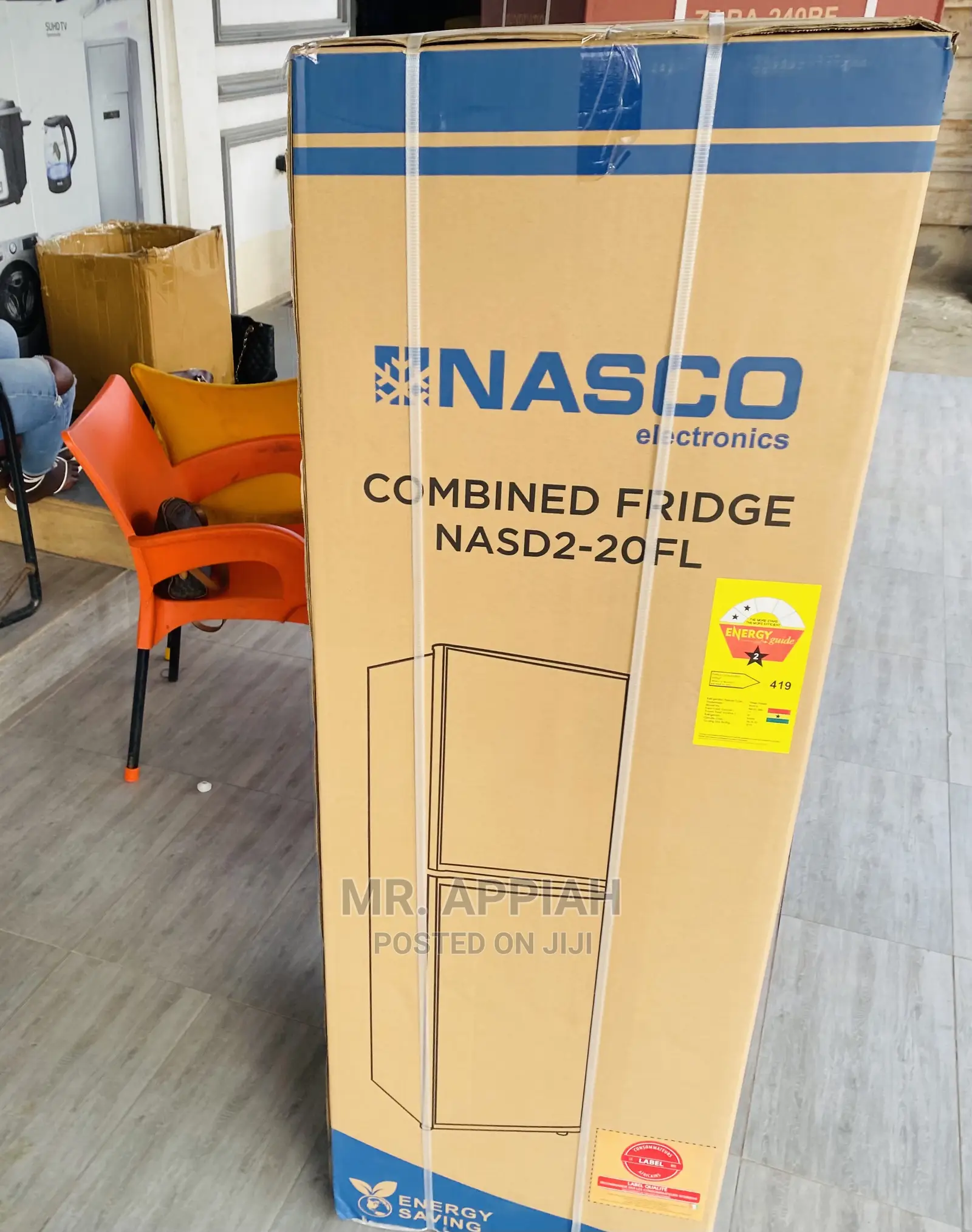 Grab Original Nasco 2 Door Fridge Nasd2-20fl(Sliver)